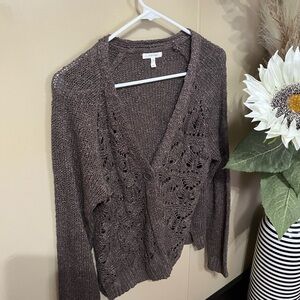 Maurices Chocolate Brown Knit Cardigan